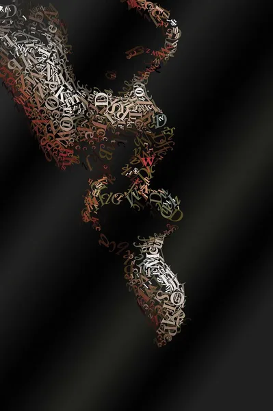 CHriZ fine art - Portraits 047 (Portraits Collection, 2026) - Mixed media - hand-applied letters on aluminium panels, 100 × 150 × 5 cm