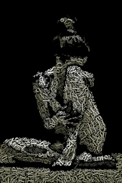 CHriZ fine art - Words 080 (Words | Anatomies Collection, 2026) - Mixed media - hand-applied letters on aluminium panels, 150 × 150 × 5 cm